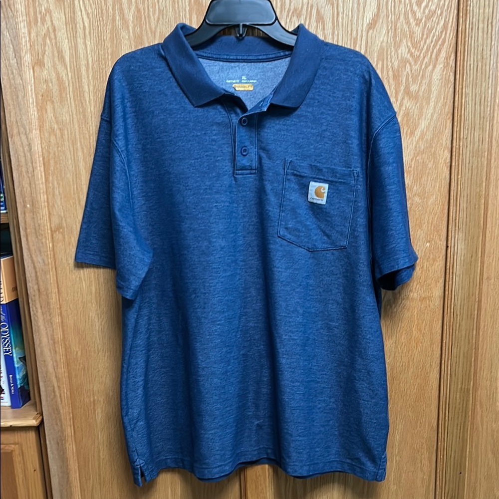 Carhartt Men's Blue Polo Shirt